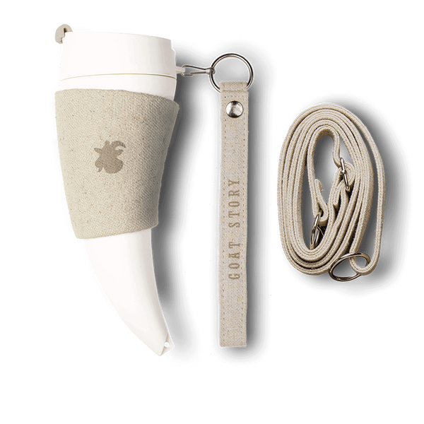 HEMP GOAT Mug (Original) 350ml/12oz with a long and a short Hemp strap